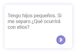 Tengo hijos pequeños. Si me separo ¿Qué ocurrirá con ellos?